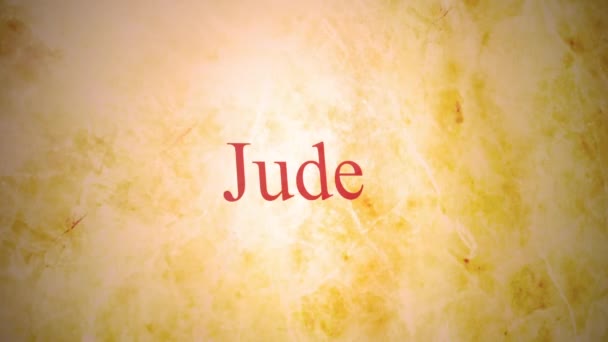 Boeken Van Het Nieuwe Testament Bijbel Serie Jude — Stockvideo