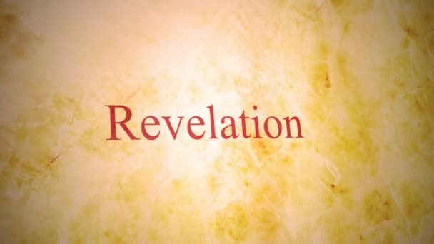 Livros Novo Testamento Série Bíblica Revelação — Vídeo de Stock