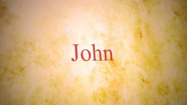 Boeken Van Het Nieuwe Testament Bijbel Serie John — Stockvideo