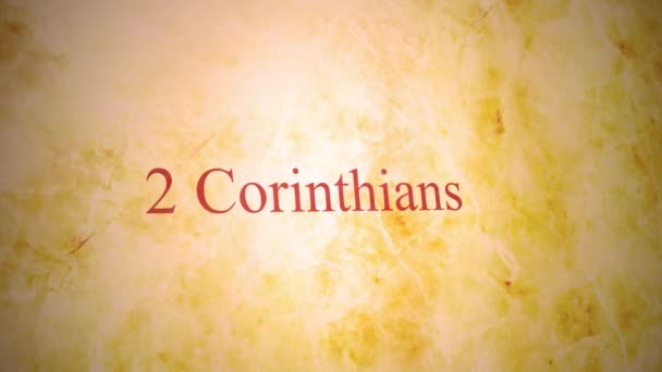 Βιβλία Της Καινής Διαθήκης Στην Αγία Γραφή Σειρά Κορινθίους — Αρχείο Βίντεο