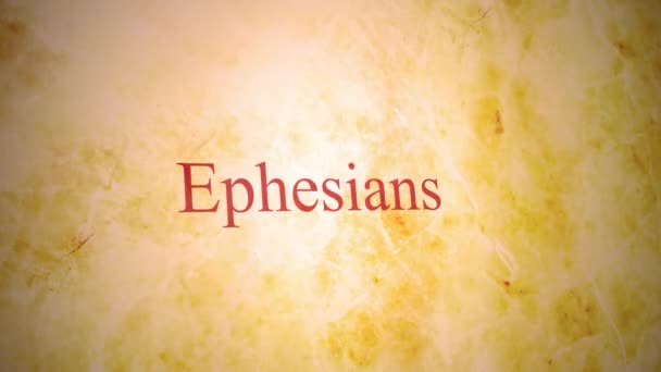 Bücher Des Neuen Testaments Der Bibelreihe Ephesianer — Stockvideo