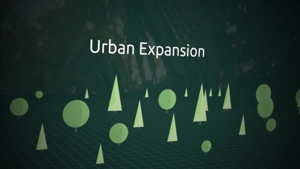 Ameaças Floresta Tropical Motion Graphics Series Expansão Urbana — Vídeo de Stock