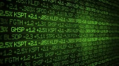 Yeşil servet borsa senedi gökdelen - wall street kavramı kaydırma