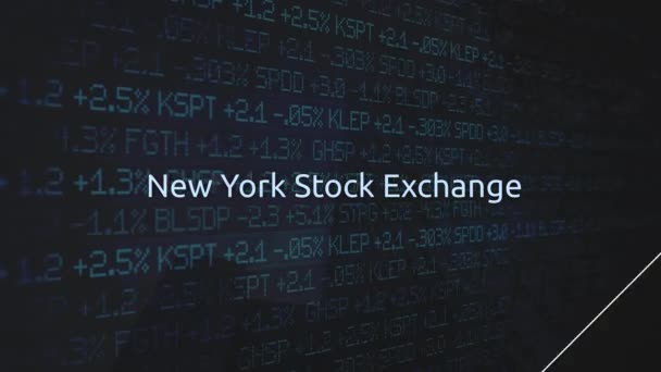 Corporate Stock Market Exchange Serie Animata Borsa New York — Video Stock