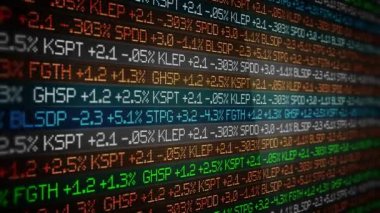 Renkli borsa senedi şık ortamında - wall street kavramı kaydırma