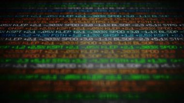 Renkli borsa senedi şık ortamında Alt-wall Street'in kavramı kaydırma