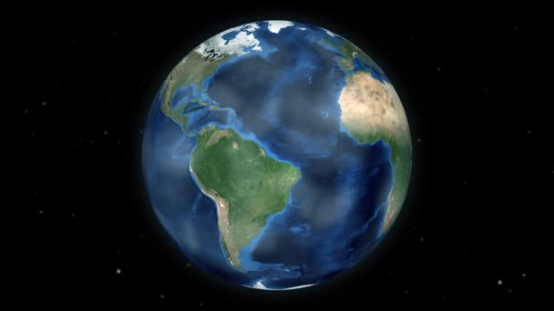 Zooming Space Country Globe South America Animation French Guiana Image — Stock Video