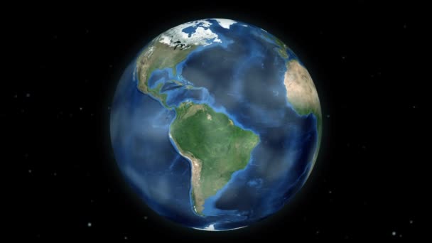 Zoomen Durch Den Weltraum Einem Land Auf Dem Globus Mittelamerika — Stockvideo