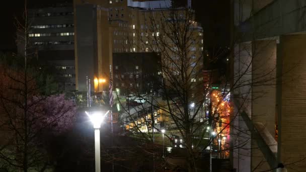 城市城市夜间长途交通 Timelapse — 图库视频影像