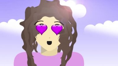Genel sahte Anime veya Manga eylem göstermek - komik romantik kadın