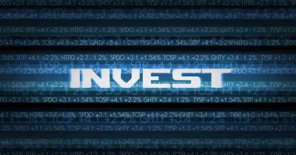 Wall Street Stock Market Economy Typografie Cinematic Graphics Investeren Versie — Stockvideo