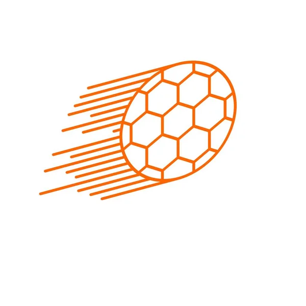 Bola Futebol Ícone Linha Ilustração Vetorial — Vetor de Stock