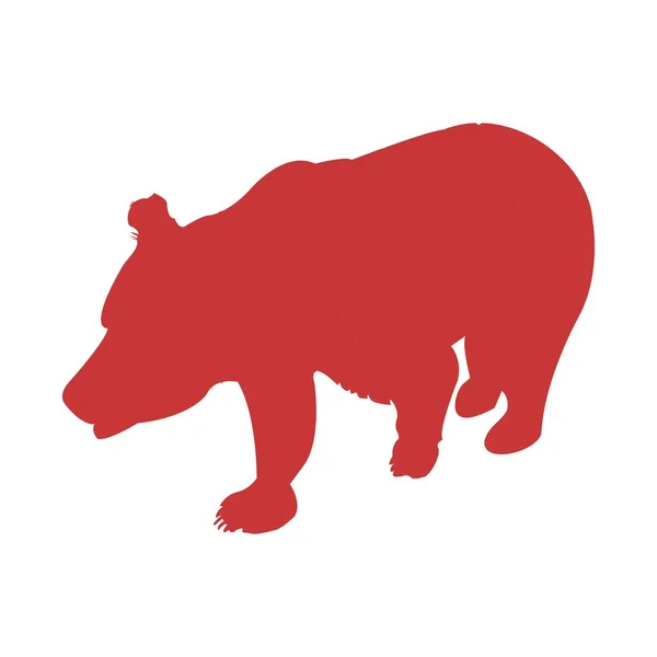 Sylwetka niedźwiedź brunatny. Na białym tle na przezroczyste tło wektor — Wektor stockowy