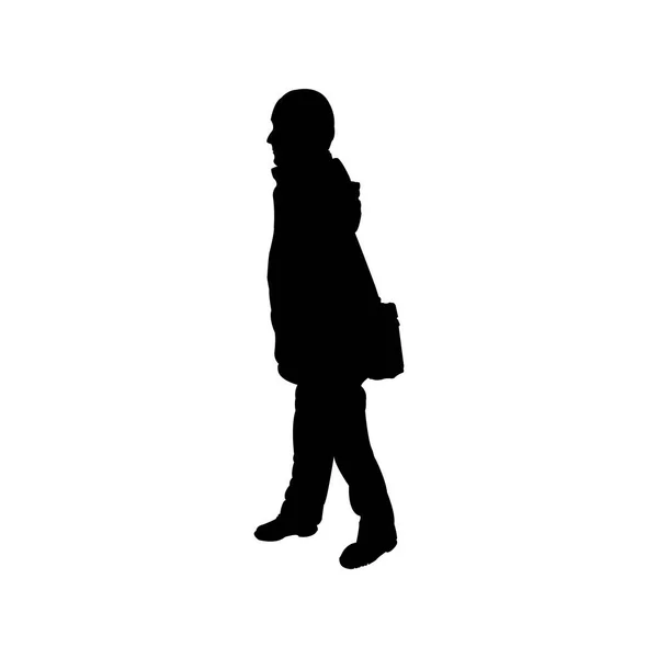 La silhouette di un uomo è isolata su uno sfondo trasparente. Vettore — Vettoriale Stock
