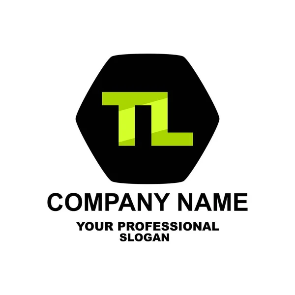 Buchstabe Logo zwei Buchstaben t und l — Stockvektor