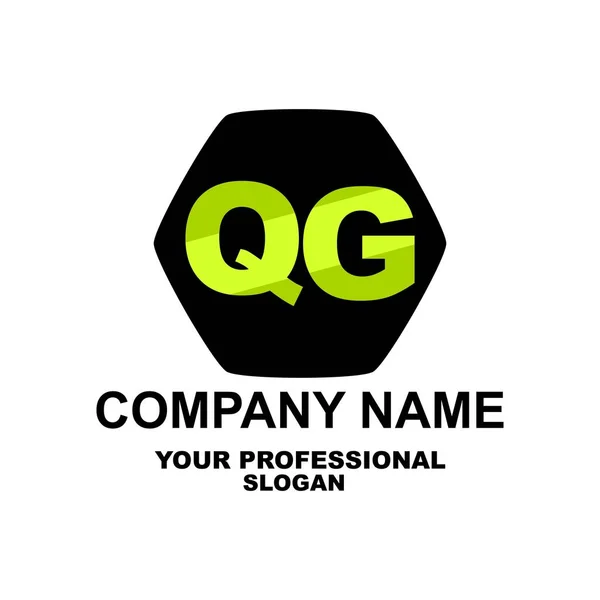 Logo de la letra Dos letras Q y G — Vector de stock