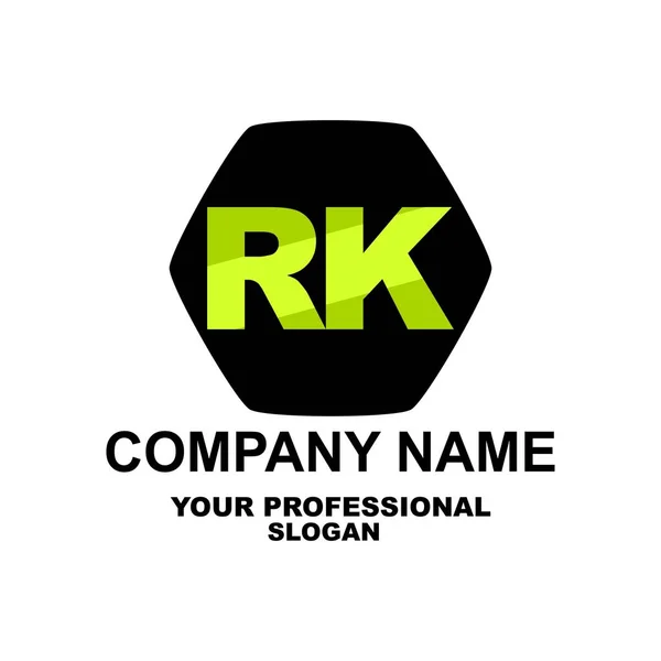 Logo de la letra Dos letras R y K — Vector de stock