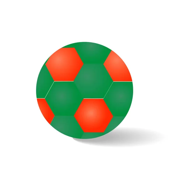 Ballon de football sur fond blanc. Illustration de stock — Photo