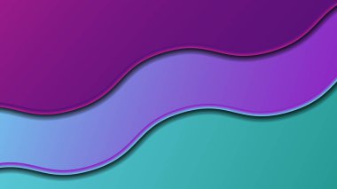 Dalgalı soyut renkli geometrik arkaplan. Kağıt kesim tasarımı. Stok vektör illüstrasyonu