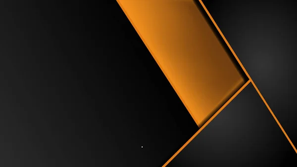 Геометрический Абстрактный Фон Черного Оранжевого Цветов Шаблон Презентации Баннера Плаката — стоковый вектор