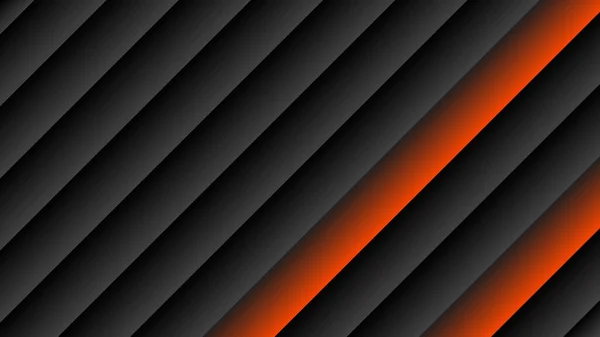 Горизонтальний Дизайн Тла Смугами Чорного Яскраво Оранжевого Кольору Розташованими Діагоналі — стоковий вектор