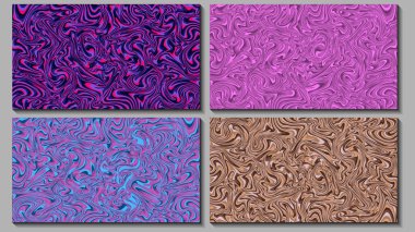 Dört elementten oluşan arka planlar. Renkli mermer tasarımı