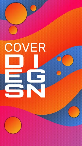 Bunte Geometrische Hintergrund Cover Design Vertikale Vorlage Aktiengrafik — Stockvektor