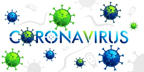 Covid 2019 Sau Doar Virus Banner Coronavirus Pentru Informa Preveni — Vector de stoc