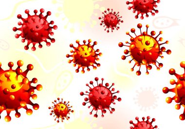 Gezegeni virüsten korumak için çağrı yapan vektör. COVID 2019 ya da sadece bir virüs. Hastalığın yayılmasını önlemek ve bildirmek için Coronavirus bayrağı. Metin için alanı olan vektör. Desen