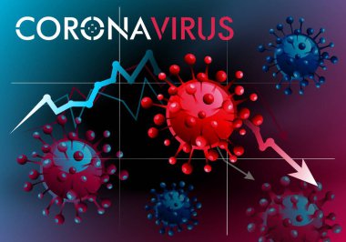 Viral vektör. COVID 2019 ya da sadece bir virüs. Hastalığın yayılmasını önlemek ve bildirmek için Coronavirus bayrağı. Dünya krizi.