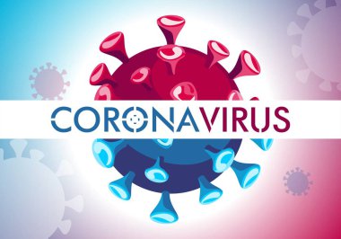 COVID 2019. Coronavirus pankartı, hastalığın yayılması, semptomlar ve önlemler hakkında uyarı ve farkındalık için. Vektör