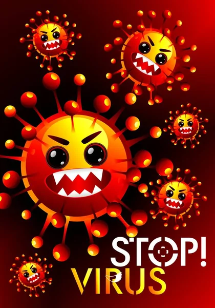 Vector Call Protect Planet Virus Covid 2019 Just Virus Coronavirus — Stock Vector