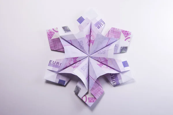 Money Origami snowflake — Stock Photo, Image