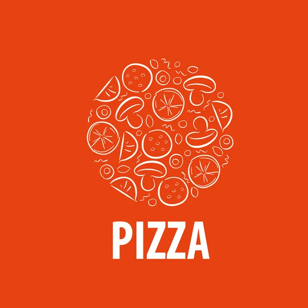 Pizza vektor logotyp — Stock vektor