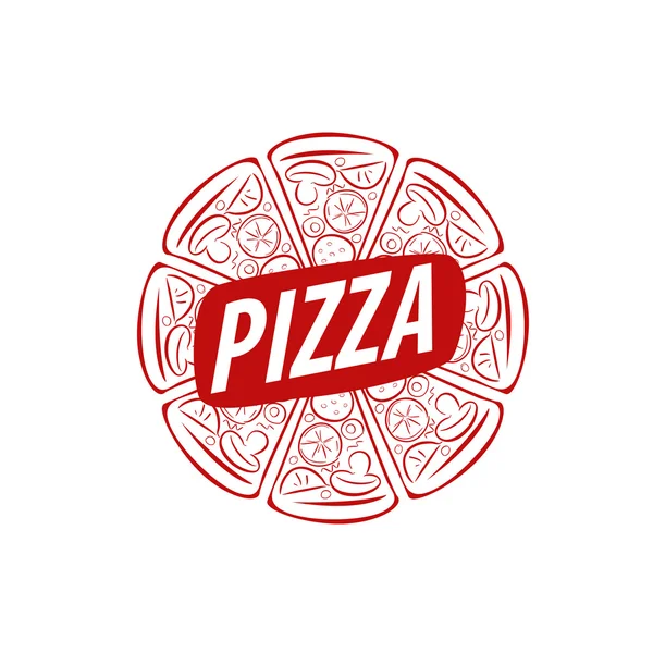 Logo pizza vector — Vector de stock