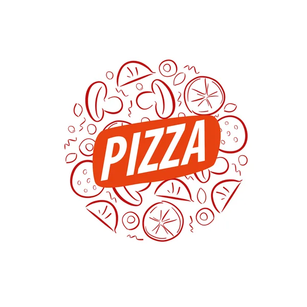 Pizza vektor logotyp — Stock vektor