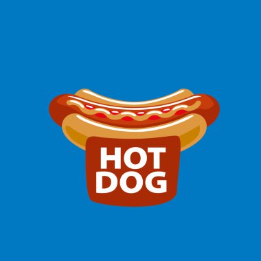 vektör logo sosisli sandviç