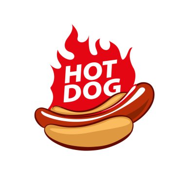 vektör logo sosisli sandviç