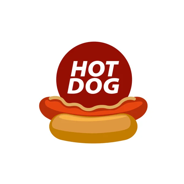 Vector logo del perrito caliente — Vector de stock