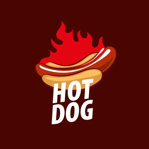 Vector logo del perrito caliente — Vector de stock