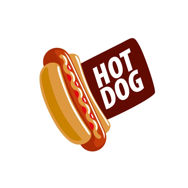 Vector logo del perrito caliente — Vector de stock