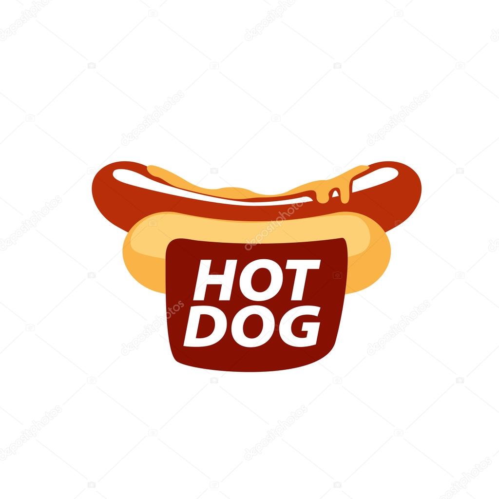Logo design pattern hot dog. Vector illustration of icon