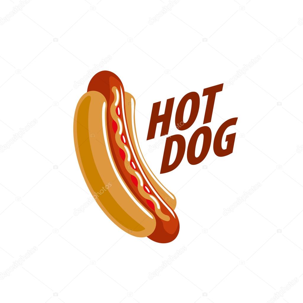 Logo design pattern hot dog. Vector illustration of icon