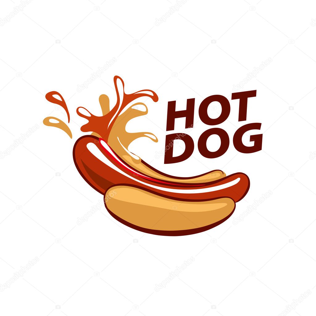 Logo design pattern hot dog. Vector illustration of icon