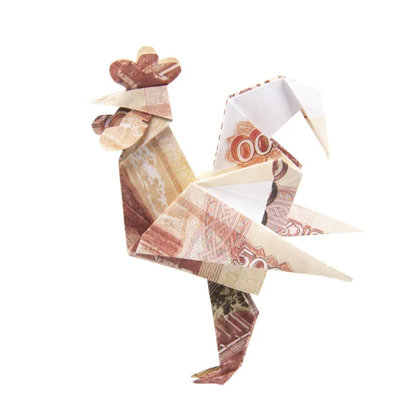 Origami i form av en kuk — Stockfoto
