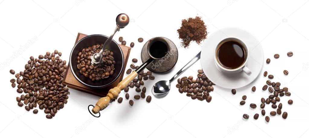 coffee attributes on a white background