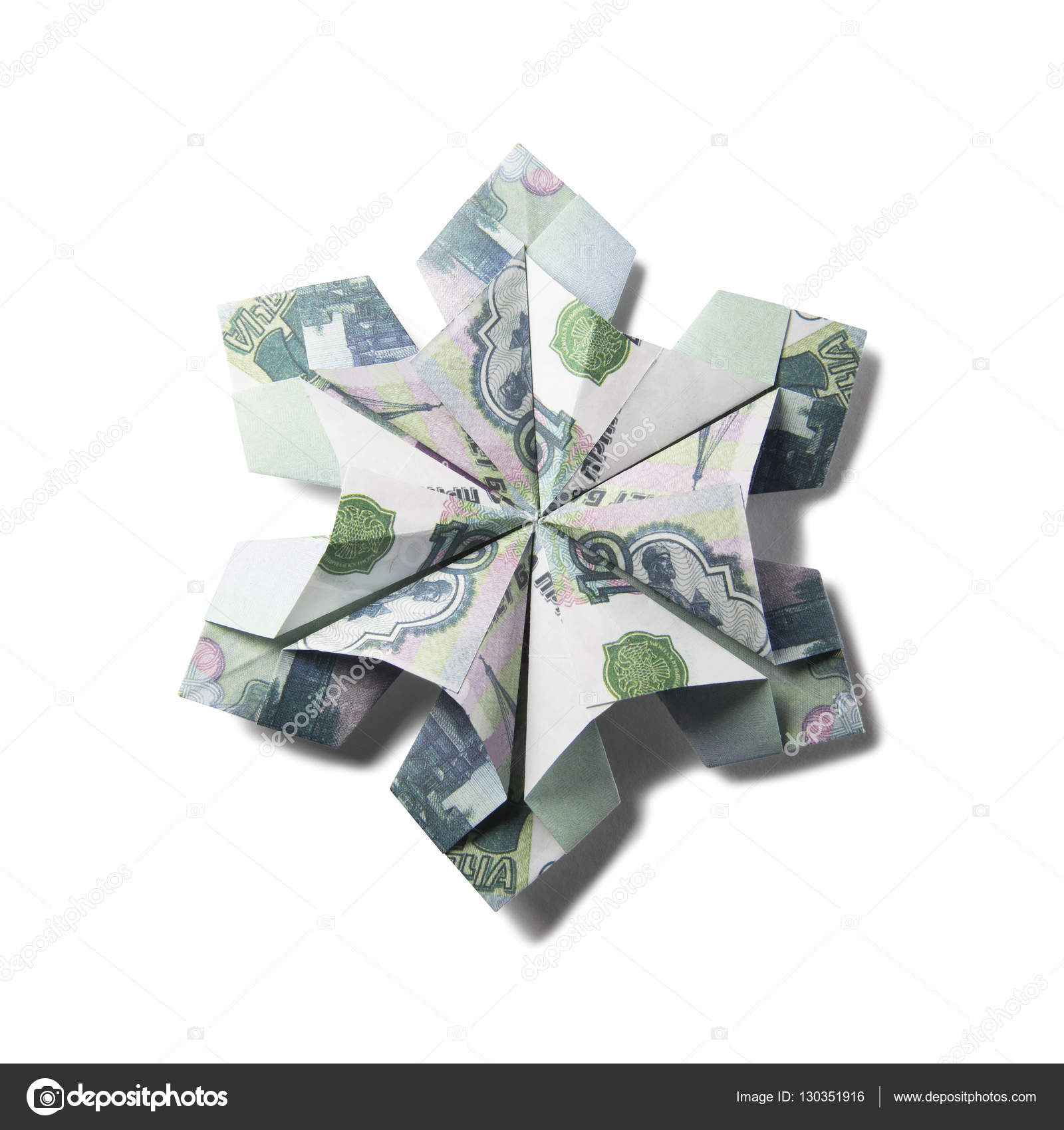 Money Origami snowflake Stock Photo by ©artbutenkov 130351916