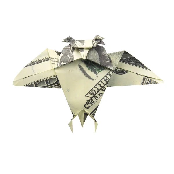 Origami Pájaro de los billetes — Foto de Stock