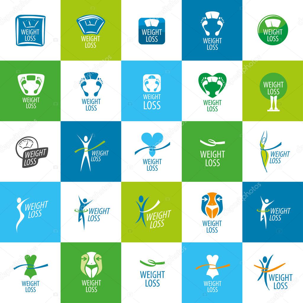 Logo design pattern diet. Vector illustration of icon