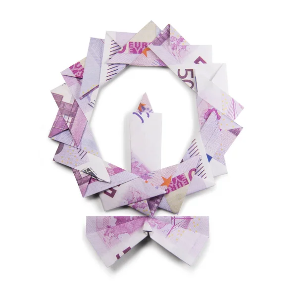 Christmas wreath origami — Stock Photo, Image